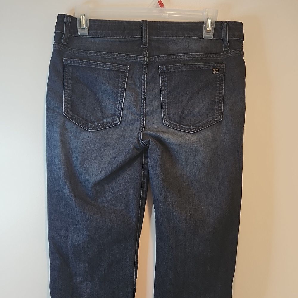 Joe's Jeans Mid Rise Boot Cut Dark Wash Blue Jeans Women's Sz W 28 EUC NICE! - Picture 11 of 16